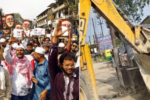 After the uproar over 'I Love Mohammed', Bulldozer took strong action - everything was destroyed.