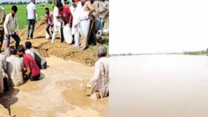 Ghaggar river dam broke in Rajasthan, 2 days holiday in schools, panic in the entire area