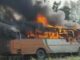 A moving roadways bus in Uttar Pradesh burst into flames, causing outcry and cries, reducing it to ashes in a moment.