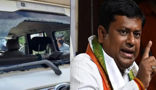 Just now: Union Minister attacked, fierce clash, many injured
