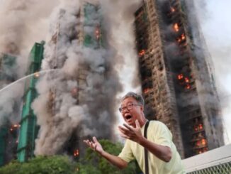 Major accident: Seven high-rise buildings gutted in a massive fire, devastation everywhere.