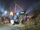 Major accident in Muzaffarnagar: Truck overturns on a running car, causing chaos