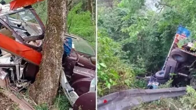 Horrific road accident: Truck carrying passengers falls into a gorge, 22 killed on the spot.