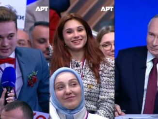 A man proposed to his girlfriend in front of Putin, and silence fell over the studio.