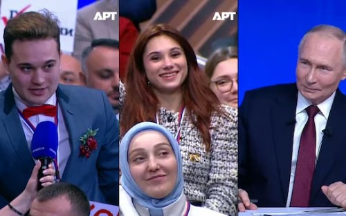 A man proposed to his girlfriend in front of Putin, and silence fell over the studio.