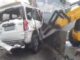 A Scorpio SUV and a bus collided violently in Rajasthan, killing two people.
