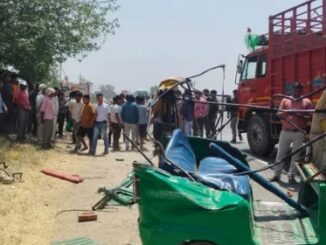 Major Accident on Highway: Auto-Rickshaw Collides with DCM Truck; 3 Dead, Including a Couple