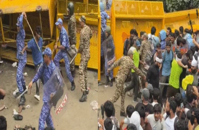 पुलिस ने लठ बजाकर जंतर-मंतर से कॉकरोच पार्टी को किया साफ, जमकर लाठीचार्ज, आंसू गैस छोड़ी पुलिस ने लठ बजाकर जंतर-मंतर से कॉकरोच पार्टी को किया साफ, जमकर लाठीचार्ज, आंसू गैस छोड़ी