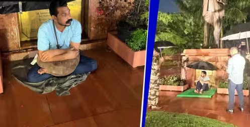 चंद्रशेखर आजाद काले छाते के नीचे रात भर संसद में धरने पर बैठे रहे, बोले- अपना कर्तव्य निभा रहा हूं चंद्रशेखर आजाद काले छाते के नीचे रात भर संसद में धरने पर बैठे रहे, बोले- अपना कर्तव्य निभा रहा हूं