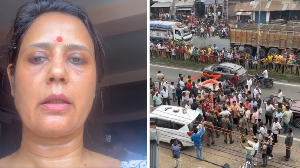बंगाल में महुआ मोइत्रा पर हमला! फेंके अंडे और बैंगन-हो गया ऐसा हाल