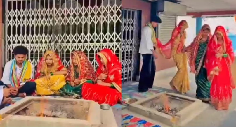 एक दूल्हा, तीन दुल्हनें…तीन सगी बहनों ने एक ही युवक संग रचाई शादी, जाने पूरा मामला एक दूल्हा, तीन दुल्हनें…तीन सगी बहनों ने एक ही युवक संग रचाई शादी, जाने पूरा मामला