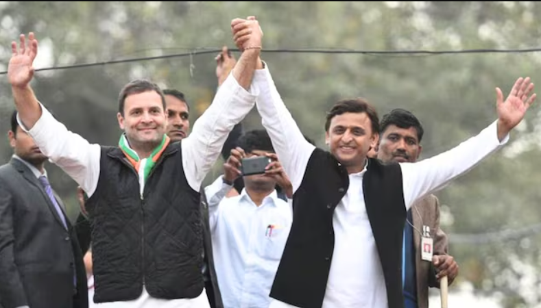 बीजेपी का वोट बांटने की जुगत में राहुल-अख‍िलेश, क्‍या है कांग्रेस-सपा का 32-21 फॉर्मूला​